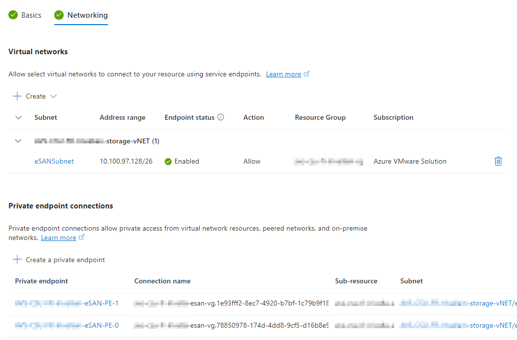 Set of Private Endpoints to access Elastic SAN::picture-border