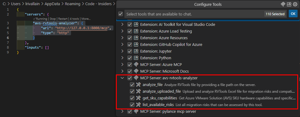 MCP server capabilities in Visual Studio Code