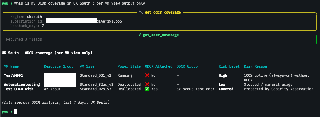CLI Chat — interactive terminal session with Rich rendering